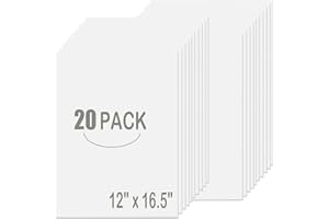 EVADOW 20 Pack A3 White Foam Board 297mm x 420mm, 5mm Thickness Foam Core Baking Board for Projects, Polystyrene Mat Board Poster Foam Board Sheets for Art Crafts, Presentation, Wedding, School Projects
