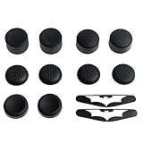 Zacro 12 in 1 Schutzkappen Joystick Kappen Thumbstick Kappen Analogstick Aufsätze für PS4-Dualshock-Controller, mit 2x Playstation 4 Lightbar Sticker Aufkleber für PS4-Dualshock-Controller