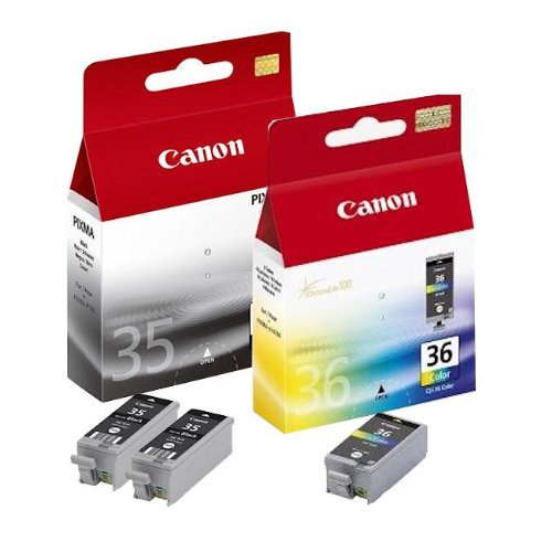 3 x Cartouche d encre d origine pour canon pixma iP pGI35 cLI 36   2 100 x 1 noir x couleur