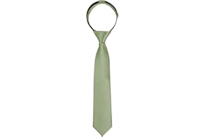 Alizeal Boys Solid Color Pre-tied 6cm Zipper Skinny Necktie