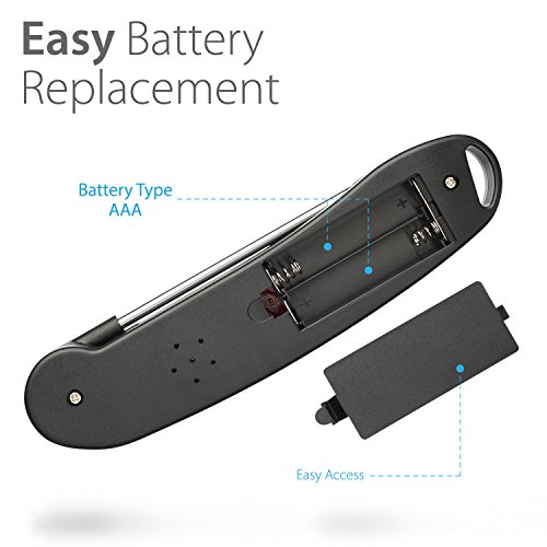 Kochen Thermometer, Fosmon Digital Instant Read Thermometer, Hintergrundbeleuchtung LCD Bildschirm mit faltbaren Edelstahl Sonde für Lebensmittel, Fleisch, Küche, BBQ, Grill, Liquid, Öl - 4