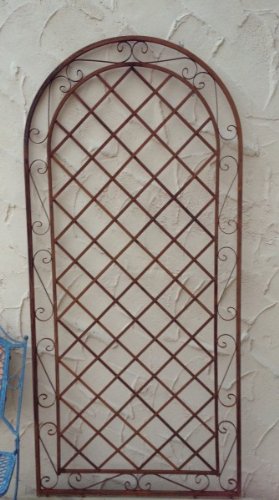 Rankgitter Spalier Wand Rankhilfe Sichtschutz Metall Provence ROST - 2