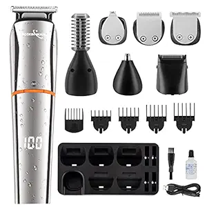Boskinwang Beard Trimmer Hair Clipper for Men Nose Trimmer Electric Shaver 7 in 1 Gromming Kit