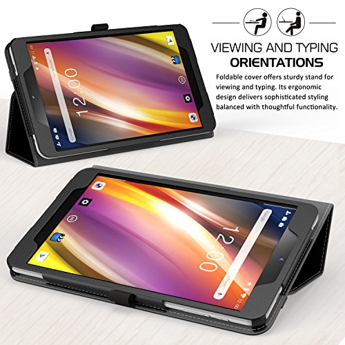 MoKo Dragon Touch S8 Hülle – Kunstleder Tasche Schutzhülle Schale Smart Case Standfunktion für Dragon Touch S8 8″ Intel Quad Core 64 bits Android Tablet, Schwarz - 6