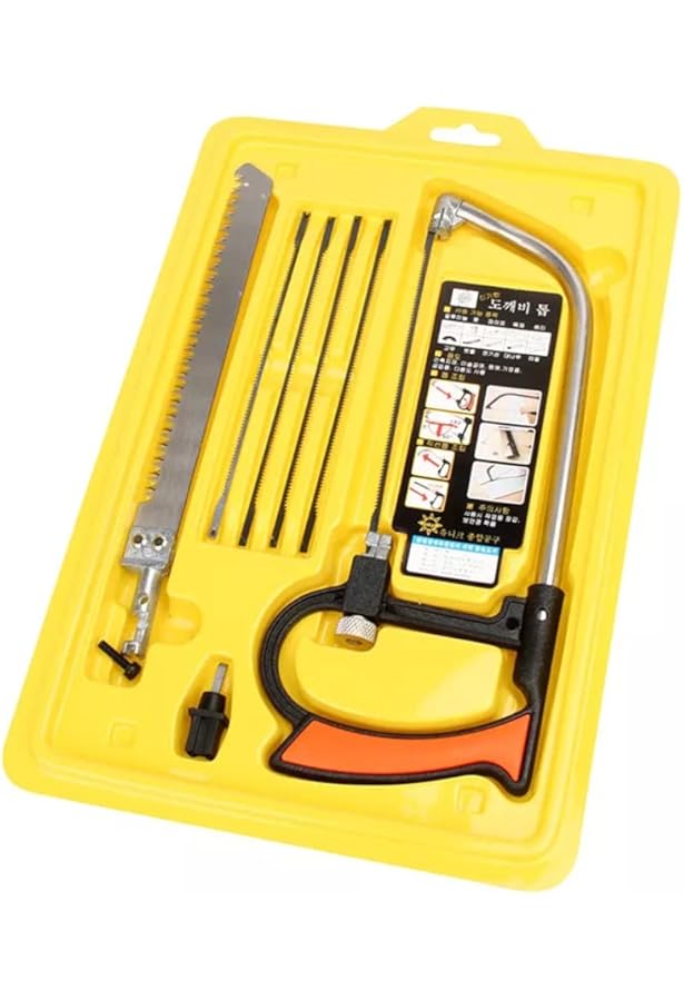 NIKTION 7 In 1 DIY Hand Saw Multi-Purpose Small Hacksaw Frame With