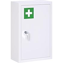 Armadietto Medicinali A Muro Con Serratura - 5 Ripiani In Vetro Regolabili, Bianco, 30x20x70cm - Kleankin - Foto 5