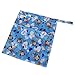 2-Zip Washable Baby Cloth Diaper Nappy Bag Monkey Heart Blue