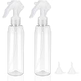 Sprühflasche, 200 ml, Kunststoff, transparent, leer, für Reisen, Reinigung, Gartenarbeit Kosmetik, 2 PCS