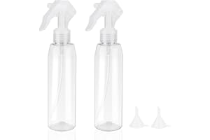 Seamuing Pulverizadores vacíos de 200 ml para agua o alcohol, para el pelo, viajes, belleza, limpieza o jardinería, 2 piezas