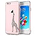 Produktbild Yokata iPhone 6s Plus Hülle iPhone 6 Plus Hülle Silikon Transparent Durchsichtig mit Bumper Handytasche Ultra Dünn Slim Handyhülle Schutzhülle TPU Schale Premium Cover Schutz Case für iPhone 6s Plus iPhone 6 Plus - Giraffe Motiv