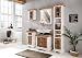 Produktbild Woodkings® Bad Set Manila Echtholz Pinie natur rustikal und MDF weiß Badmöbel Set Landhaus Badezimmerset Badschrank Set Bad