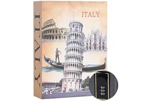 MUMISUTO Cassaforte a Forma di Libro Cimimetico, Pagine di Carta Originali, Cassaforte nascosta per Libro di diversione, Segreto per Dizionario con Serratura, Dimensione 7.1x4.6x2.2in