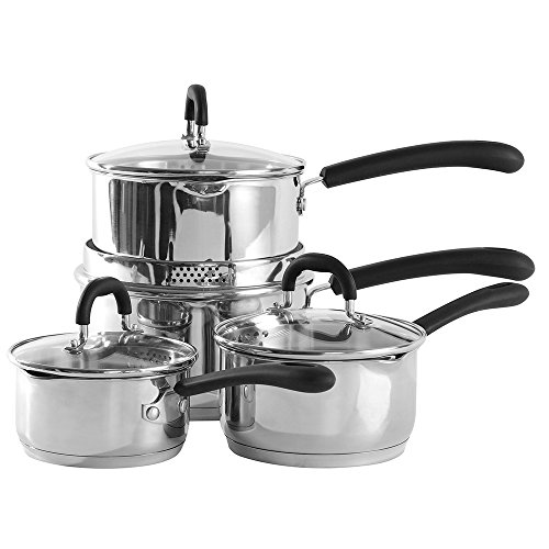ProCook Gourmet Steel Saucepan Set 4 Piece - SUMMER DEAL!