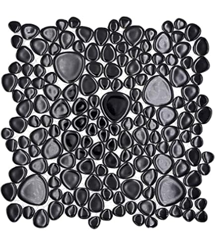 Plaque De Mosaïque Translucide Crystal Structure Noir - Réf 126-8BL27_b - Pour Cuisine Ou Salle De Bain