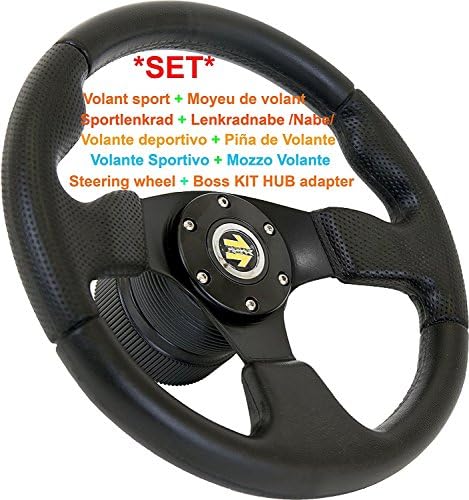 DoradoTuning_MERCEDES_Benz_500 Sport Steering Wheel &amp; Boss Adapter Kit Hub [SB43] TÜV Ø330mm Special Grip Area Dark Colour High Quality Produce, Italian design