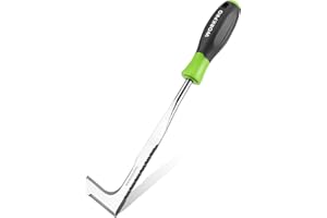WORKPRO Estirpatore Erbacce Manuale, sarchiatore per erbacce con bordo seghettato, estirpatore erbacce da giardino per rimuovere muschio ed erbacce da 30,5 cm con manico