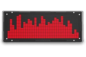 JONIKUPER Spectrum Analyser 32 Bit Stereo VU Meter Indicator Music Spectrum Analyzer Sets LED Atmosphere Light That Reacts To Sound Frequencies(Red)
