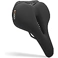 BOOSDEN Bike Seat, Comfortable Bike Saddle, Soft Bicycle Saddle for Men Women, Waterproof PU Leather Spring Bicycle Seat, Gel Bike Seat, Ideal for Mountain Bike, Road Bike, Exercise Bike
