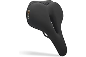 BOOSDEN Selle de Velo Ultra Confortable, Selle VTT, Selle de Vélo, Selle Confortable pour Hommes et Femmes, Selle Vélo pour Vélo de Montagne/VTT/Vélos/Vélos Pliants, Noir/Blanche/Marron