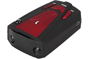 AQXREIGHT 360 Degree V7 GPS Radar Detector Car Speed Alert Safety Voice Band 16 for Traffic Safety (Red)
