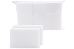 ELALOVE 300 Pezzi Pad Unghie per Sgrassare, Dischetti Cotone Senza Pelucchi per Remover Unghie, Salviette Struccanti, Pulizia Pads Unghie per Gel (Bianco)