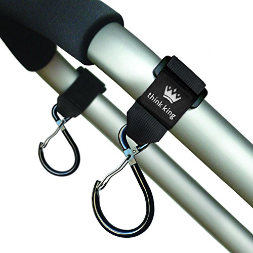 Think King Clippy gancho para cochecito de bebé silla de ruedas rollator Walker (2 unidades)