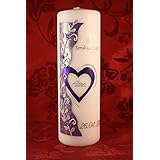 Konfirmationskerze K-91l in vers. Farben inkl. Namen und Datum - auch zur Kommunion