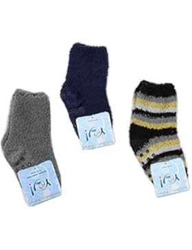 Flauschige Kuschelsocken SKMF - ABS Babysocken Streifen 3-er Set Gr. S / 19 - 20