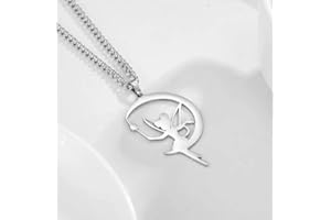 Féeries et merveilles Collier FEE Clochette sur Lune, Figurine FEE, Fairy, Bijoux FEE