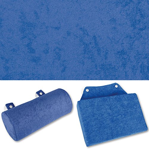 Luxus Badewannenkissen Farbe: dunkelblau mit Saugnäpfen Badewannen Kissen Nackenkissen mit Microperlen - 5