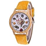 IG Invictus Damen Mode Casual Lederstrap Analog Quarz Runde Uhr T370 N Quarzuhr Gelb Quarz Uhr
