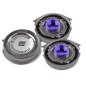 Shaver Head Replacement - Tinksky 3pcs Replacement Heads for Norelco HQ8(Silver) - Image 3