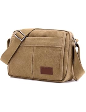 Männer Vintage-Leinwand Messenger Ipad Schulter Tote Arbeiten Reisen Tasche,A-24cm*7cm*18cm