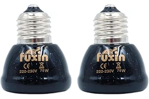 ANCLLO E27 Ampoule Infrarouge lointain en céramique Lampe de Chauffage pour Animaux de Compagnie pour lézard Fruits araignée Reptile boîte Ampoules Plus Chaudes (25W)