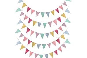 DULABEI Wimpelkette Outdoor 5 Stück Wimpel Banner Wimpel Girlande draußen Dekoration für Hochzeit Party Weihnachten Geburtstagsfeier