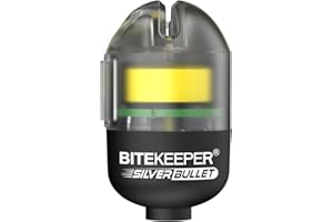 RIPPTON Silver Bullet Smart Bobbin Bluetooth Smart Bite Alarm Set Bluetooth APP Connect Wireless Fishing LED Sensitive Alarm, Fishing Bite Indicators for Daytime/Night Carp Fishing