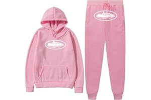 NIUHE Homme Survêtement Loisirs Ensemble De Jogging Bateau à vapeur Imprimé 2 Pièces À Capuche Veste avec Capuche Et Poches Pantalon De Sport Sweat À Capuche