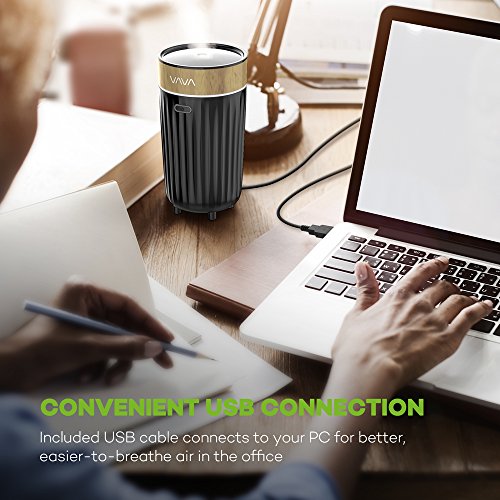 Aroma Diffuser VAVA Auto Luftbefeuchter 60ml Tragbarer Duftzerstäuber für den Auto-Getränkehalter USB-Kabel, 2 Nebeleinstellungen, Auto-Aus, PP & BPA-Frei - 3