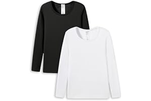 LAPASA Haut Thermique Femme Maillot de Corps à Manches Longues sous-Vêtements Chauds Thermoflux Automne/Hiver Fin/Moyen/Épais L15/L39/L42