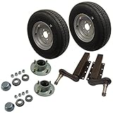 rueda repuesto remolque norauto 1" eje del remolque trozo. AB Tools-Maypole 750kg Unidades de Suspensión de Remolque neumáticos Ruedas de 145 x 10 de 4 Capas 4\" PCD 4 Stud rodamiento del Cubo