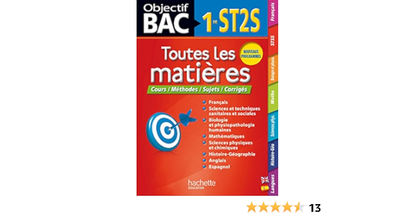 Objectif Bac Toutes Les Matieres 1re St2s Amazon Fr Collectif Livres