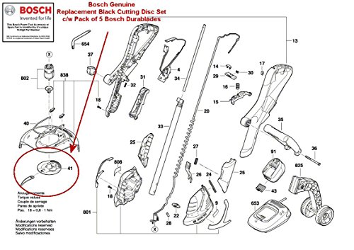 Bosch Genuine Ersatz Schwarz cutting-disc Set C/W 5 Stück Bosch schwarz durablades (zu Passform: Bosch ART 26–18LI schnurlose Trimmer) C/W Stanley Tafel + Cadbury Schokoriegel - 3