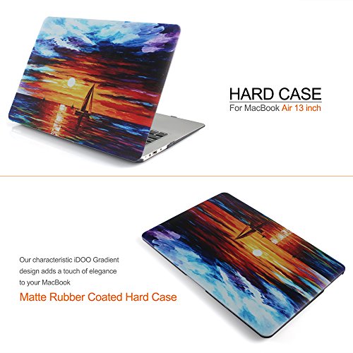 iDOO MacBook Schutzhülle / Hard Case Cover Laptop Hülle [Für MacBook Air 13 Zoll: A1369/A1466] – matt, Segeln im Morgenrot - 2