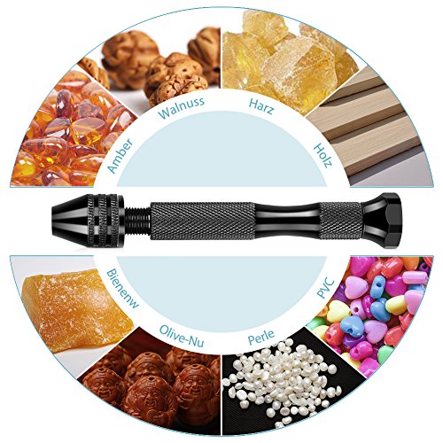 GHB Mini Bohrmaschine kleine bohrmaschine mit 10 Spiralbohrer - 7