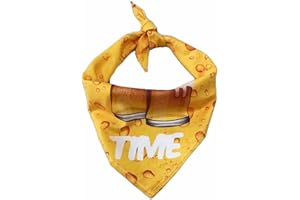 SHTGOI 2 Stück Hundehalstuch Sommer Haustier Dreieck Bandanas Gelb Lätzchen mit Bier-Muster Verstellbar Waschbar Dreieckstuch Kopftücher Hunde Schal für Katzen Hunde mit Halsumfang von 20-46 cm 1#
