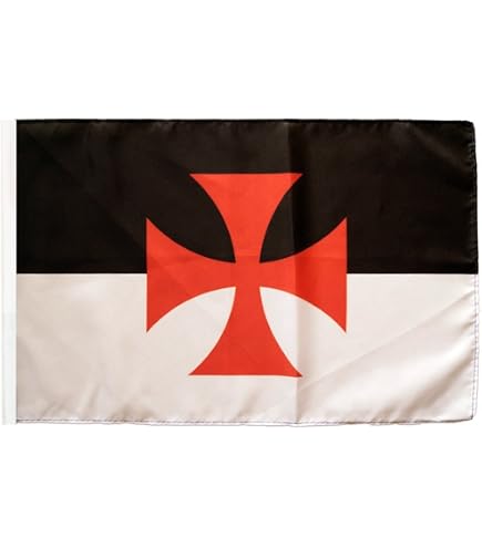 U24 Tempelritter Flagge – 90 X 150 Cm Aus Wetterfestem Polyester, Mit Ösen