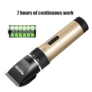 Woolala Professional Hair Clipper Cordless Rechargeable Quiet for Adults and Toddlers with 4 Guides Comb, Red - Image 4
