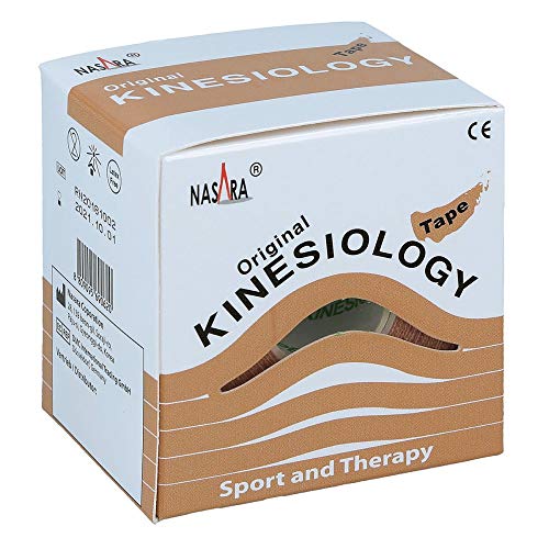 Nasara - Cinta quinesiológica Beige 5 cmx5 m SB