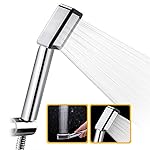 Austor Douche de tête D "économie d'eau Douchette, puissant TDI (pression avec motif doux Panneau carré - Chromé