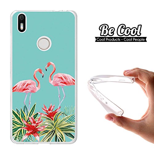 Becool   - Funda Gel Flexible para Bq Aquaris X  Carcasa TPU fabricada con la mejor Silicona  protege y se adapta a la perfecci  n a tu Smartphone y con nuestro exclusivo dise  o  Verano Flamingo